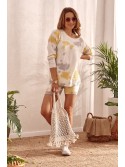 Knitted sweater and shorts set, gray and yellow 3211045 - Online store - Boutique